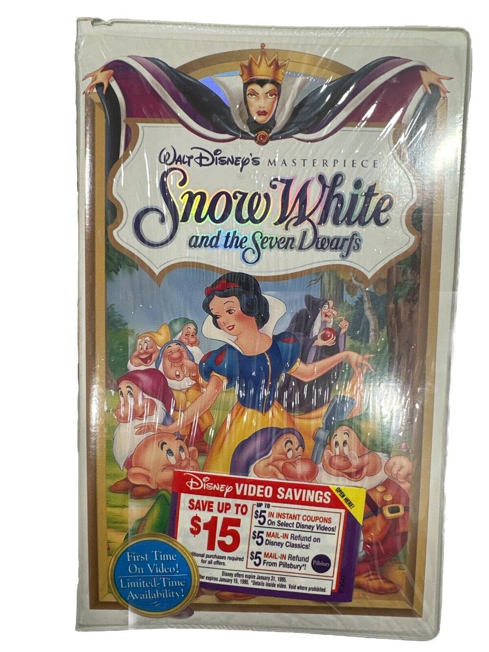 NEW Snow White & the Seven Dwarfs (VHS, 1994) Disney Masterpiece Collection